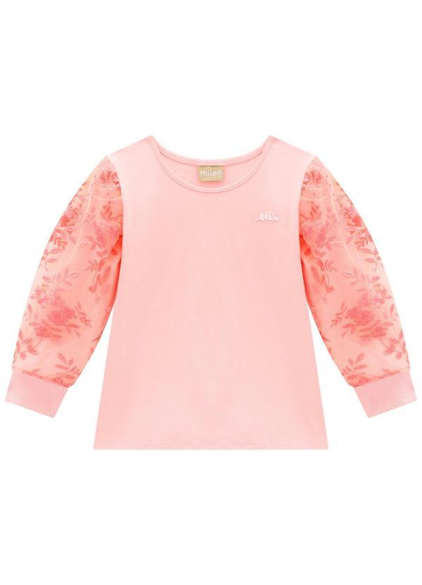 Milon - Blusa Infantil Menina Rosa