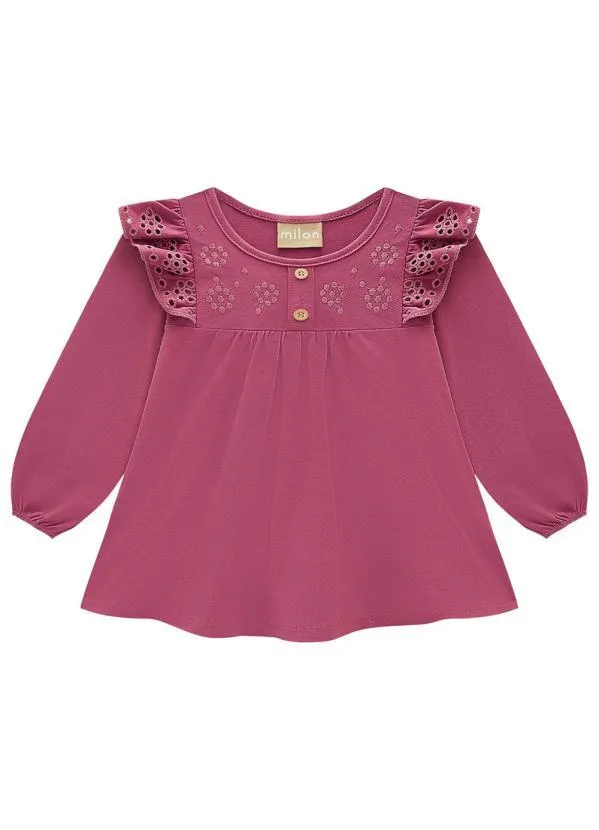 Milon - Blusa Infantil Menina Rosa