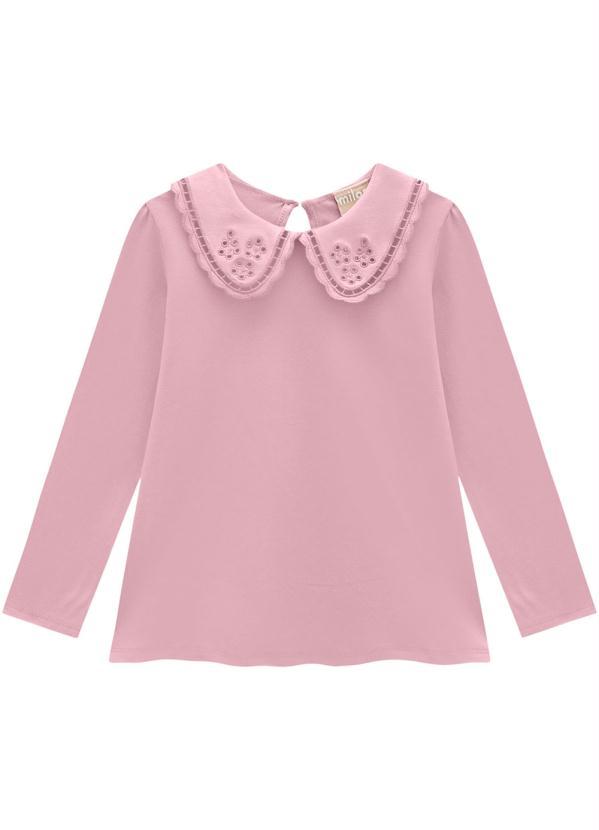 Milon - Blusa Infantil Menina Rosa