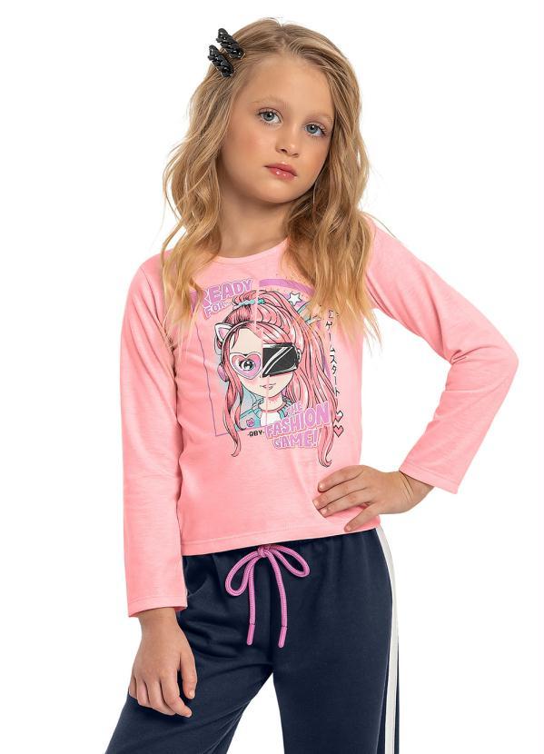 Quimby - Blusa Infantil Menina Rosa 1