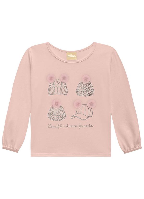 Milon - Blusa Infantil Menina Rosa