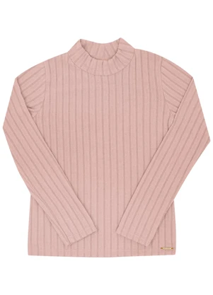 Pulla Bulla - Blusa Infantil Menina Tecido Canelado Rosa - PULLA BULLA