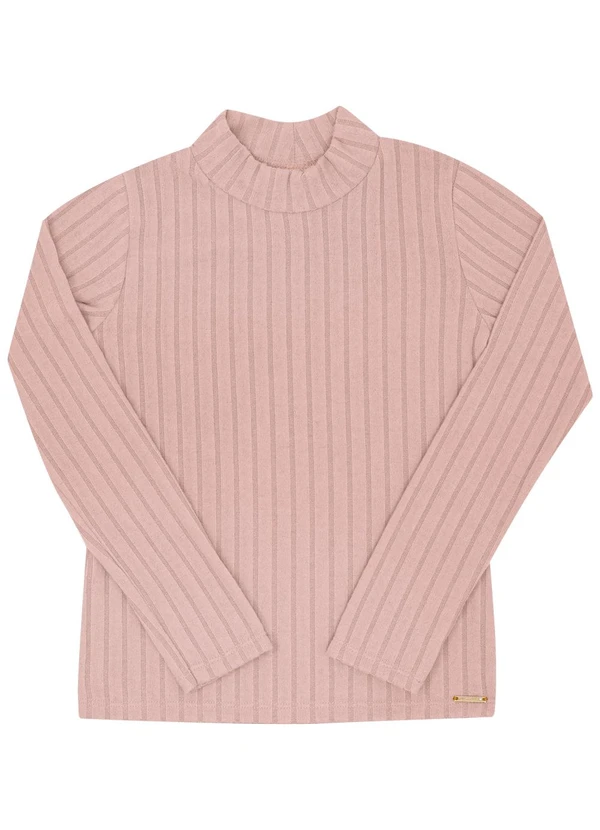 Pulla Bulla - Blusa Infantil Menina Tecido Canelado Rosa