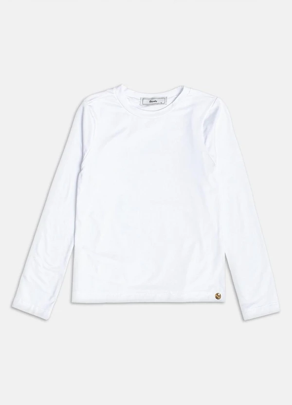 Bimbi - Blusa Infantil Menina Térmica Branca Branco