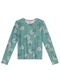 Brandili - Blusa Infantil Menina Térmica Florida Verde - variação: Verde