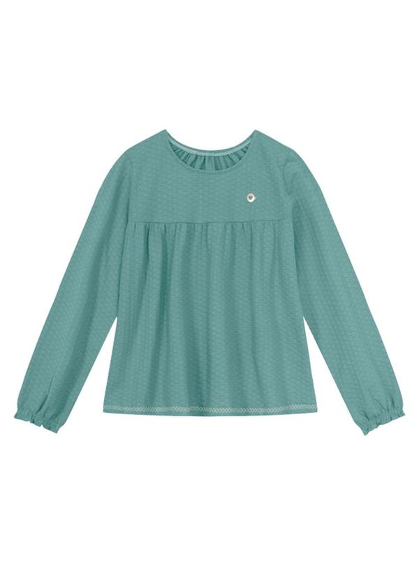 Brandili - Blusa Infantil Menina Texturizada Verde 3