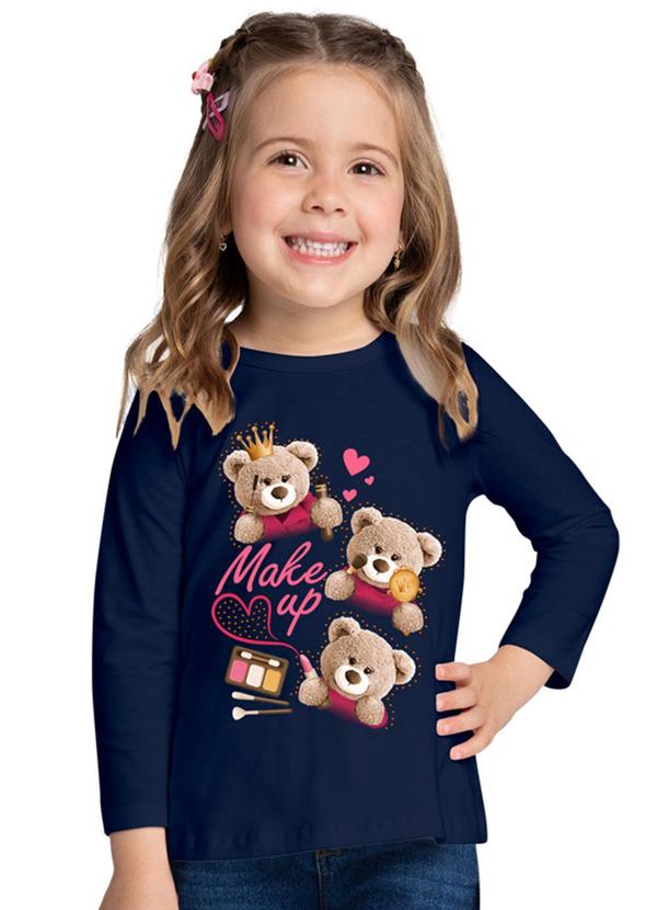 Kyly - Blusa Infantil Menina Ursinhos Azul