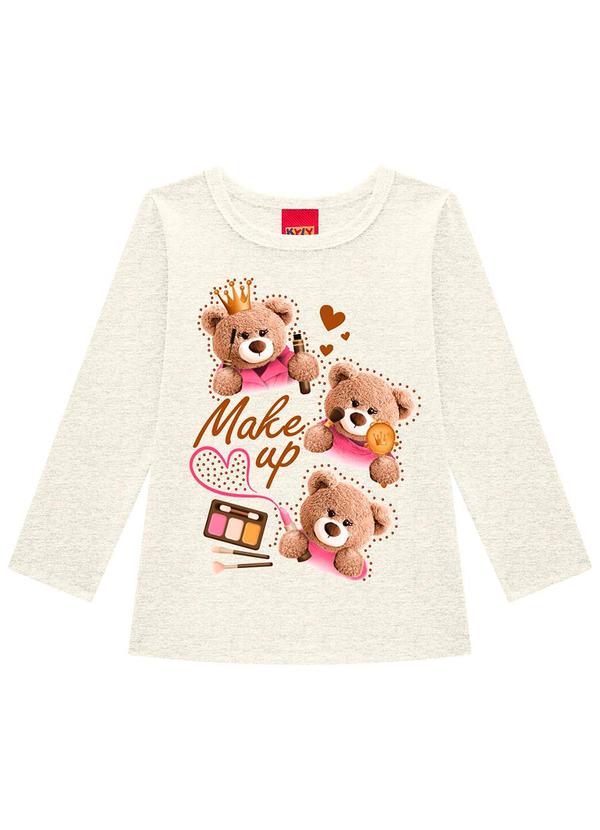 Kyly - Blusa Infantil Menina Ursinhos Cinza