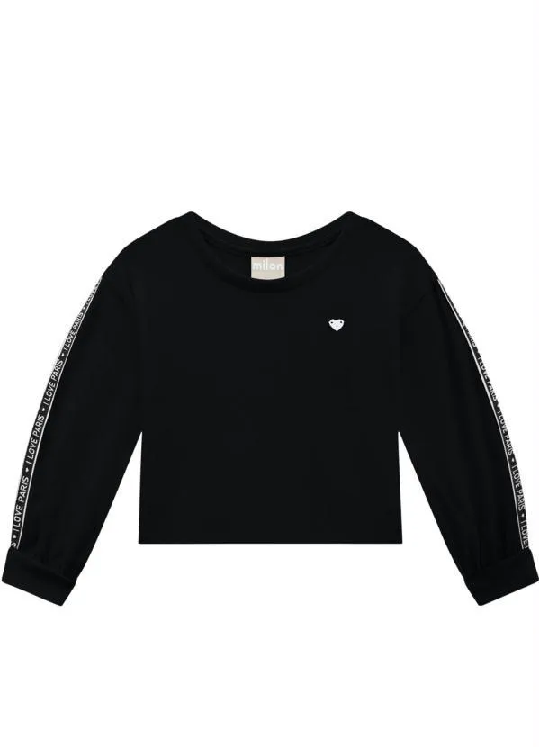 Milon - Blusa Infantil Preto