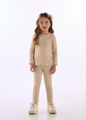 Up Baby - Blusa Infantil Ribana Canelada Branco - UP BABY