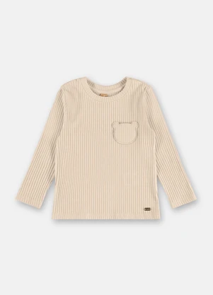 Up Baby - Blusa Infantil Ribana Canelada Branco - UP BABY