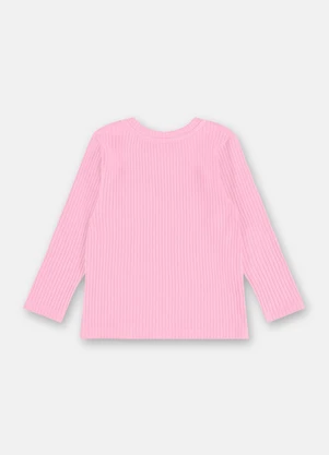 Up Baby - Blusa Infantil Ribana Canelada Rosa - UP BABY