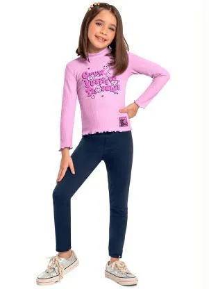 Quimby - Blusa Infantil Ribana Canelada Roxo - QUIMBY