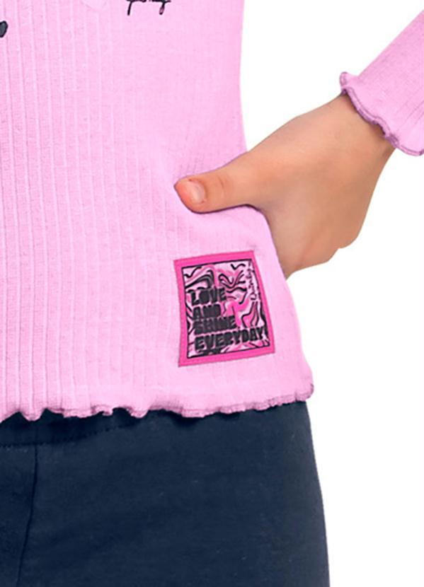 Quimby - Blusa Infantil Ribana Canelada Roxo 2