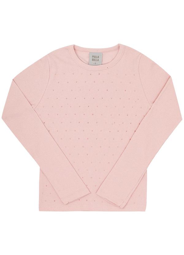 Pulla Bulla - Blusa Infantil Ribana com Elastano Leve Bege