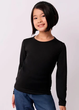 Torra - Blusa Infantil Térmica Manga Longa Preto - TORRA