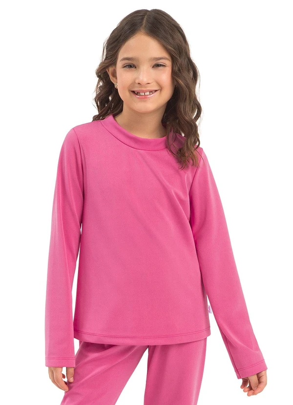 Duduka - Blusa Infantil Térmica Rosa
