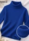 Rosa Azul - Blusa Infantil Gola Alta em Ribana Azul - variação: Azul Royal