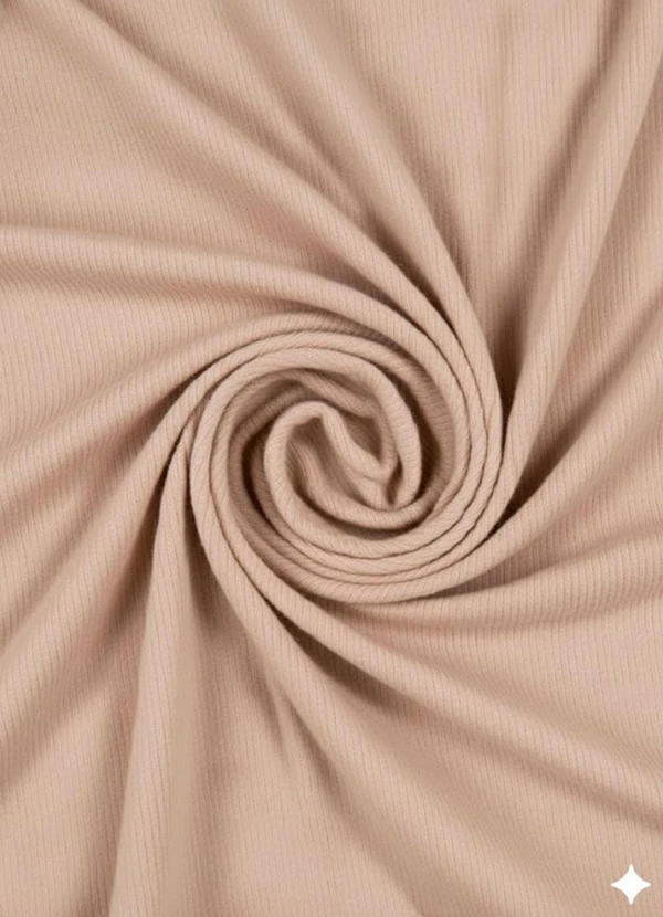 Rosa Azul - Blusa Infatil Gola Alta em Ribana Bege 3