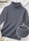 Rosa Azul - Blusa Infantil Gola Alta em Ribana Azul - variação: Chumbo