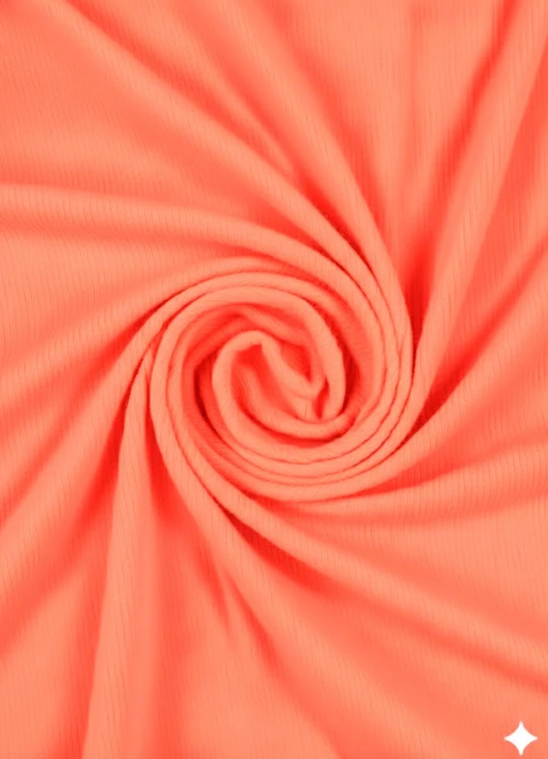 Rosa Azul - Blusa Infatil Gola Alta em Ribana Laranja 2