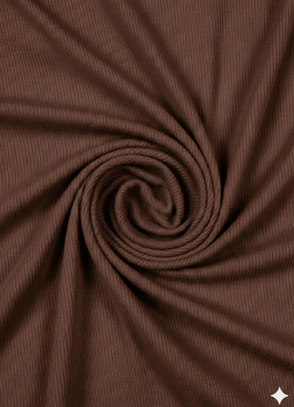 Rosa Azul - Blusa Infatil Gola Alta em Ribana Marrom 3