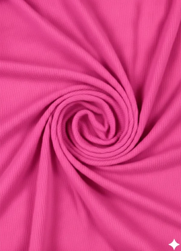 Rosa Azul - Blusa Infatil Gola Alta em Ribana Pink 2