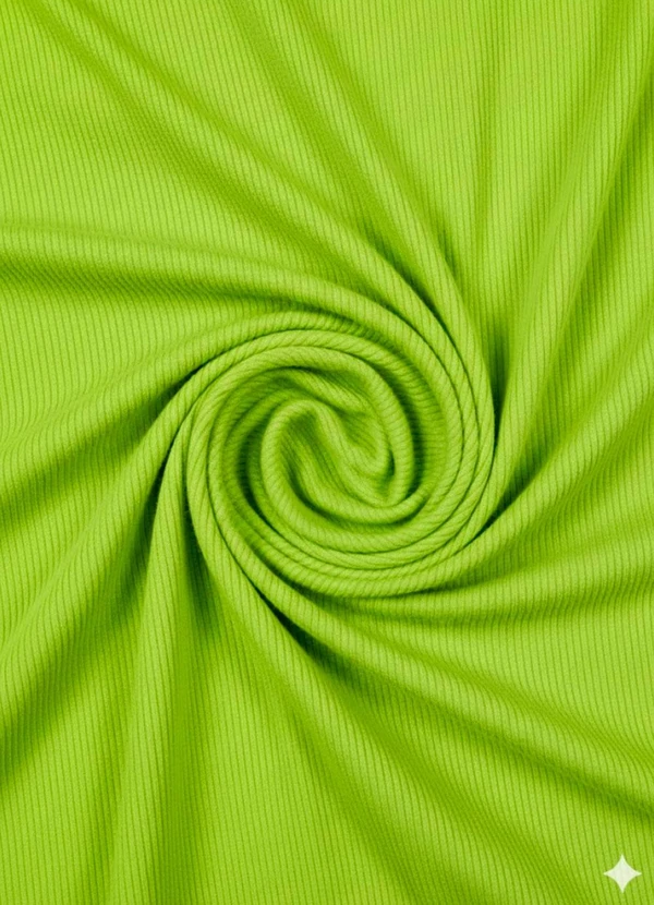 Rosa Azul - Blusa Infatil Gola Alta em Ribana Verde Neon 2