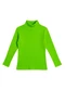 Rosa Azul - Blusa Infantil Gola Alta em Ribana Azul - variação: Verde Neon