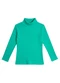 Rosa Azul - Blusa Infantil Gola Alta em Ribana Azul - variação: Verde