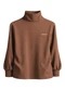 Carinhoso - Blusa Justa em Cotton Menina Laranja - variação: Marrom