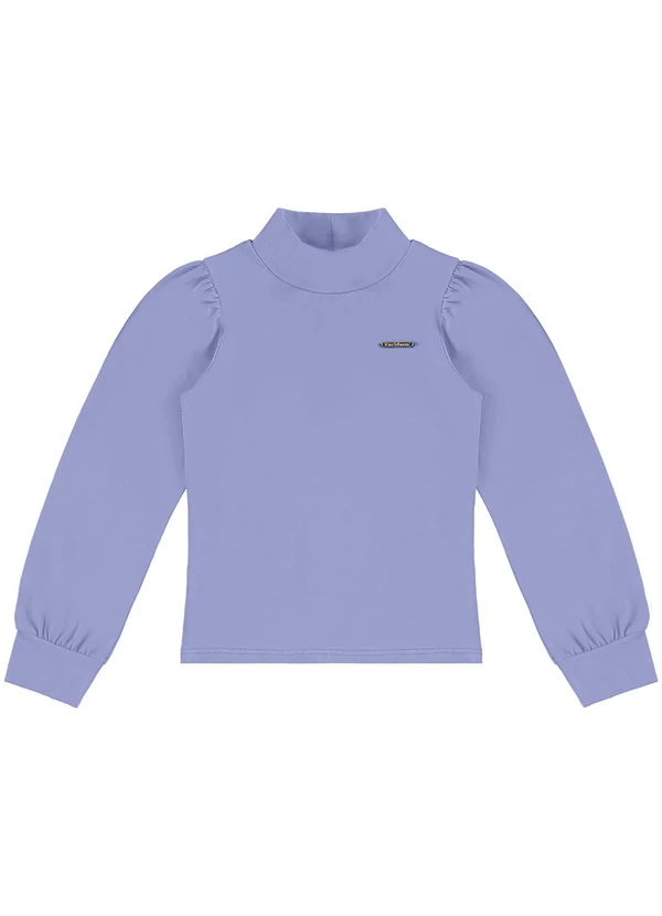 Carinhoso - Blusa Justa em Cotton Menina Roxo