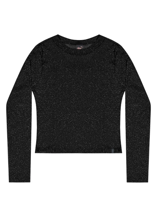 Gloss - Blusa Juvenil com Brilho e Top Preto 6