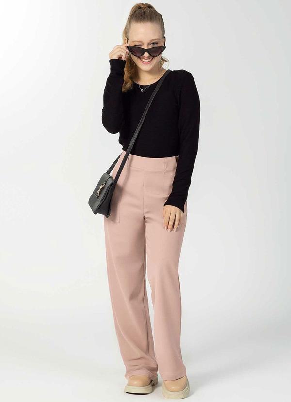 Bjoe - Blusa Juvenil de Manga Longa Cropped Preto 2