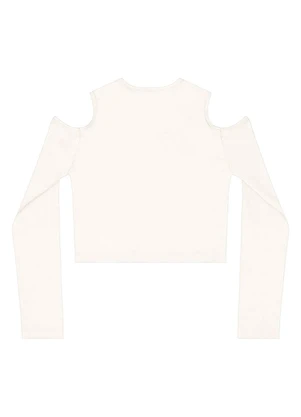 Gloss - Blusa Juvenil em Cotton Bege - GLOSS