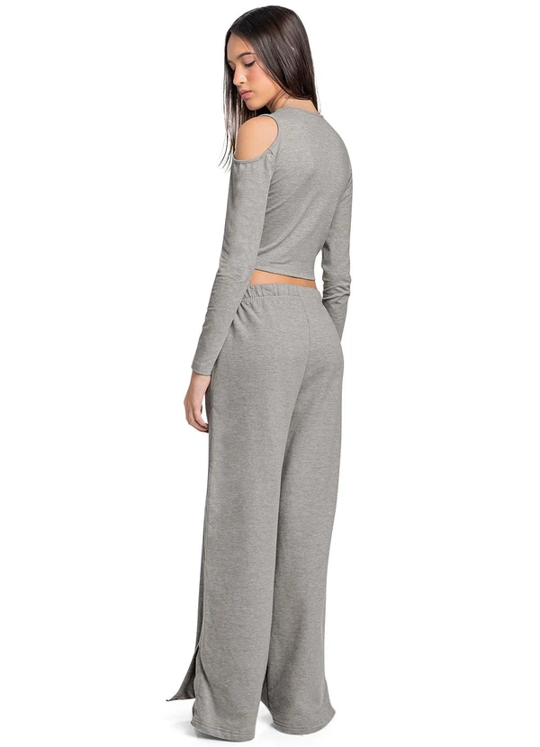 Gloss - Blusa Juvenil em Cotton Cinza 4