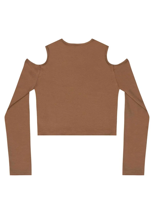 Gloss - Blusa Juvenil em Cotton Marrom 2