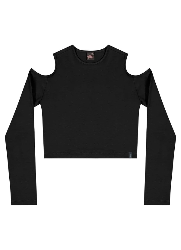 Gloss - Blusa Juvenil em Cotton Preto