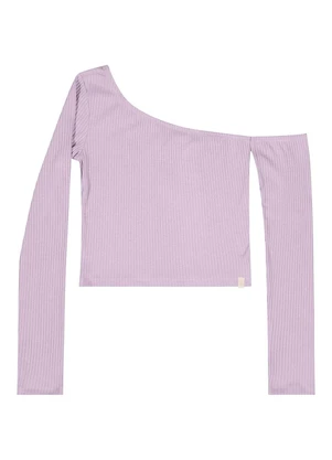 Gloss - Blusa Juvenil em Ribana Canelada Roxo - GLOSS