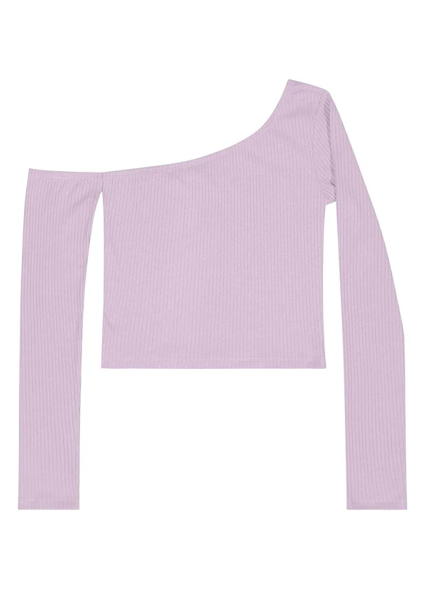 Gloss - Blusa Juvenil em Ribana Canelada Roxo 2