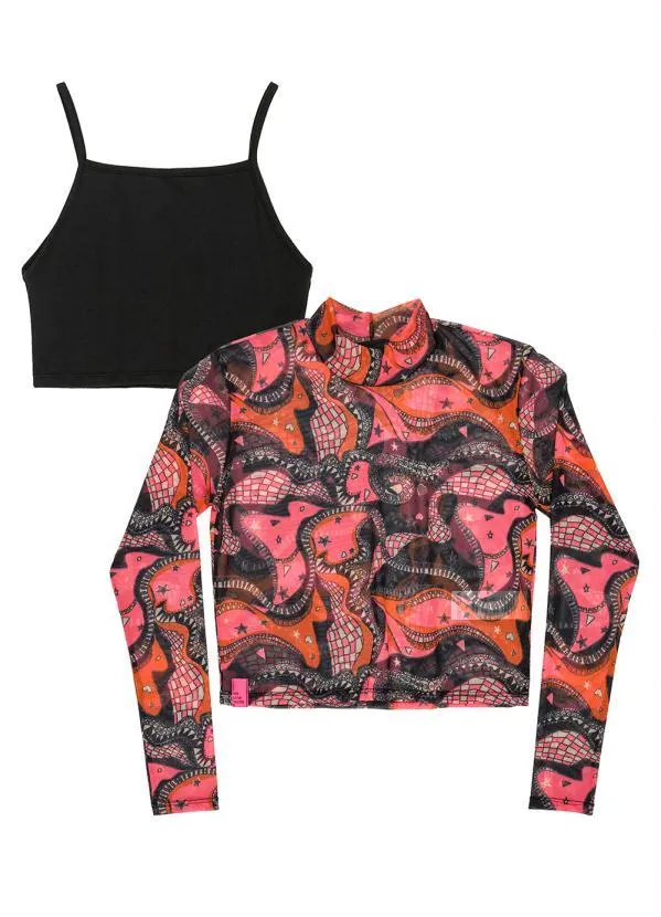 Gloss - Blusa Juvenil Menina com Top Rosa 3