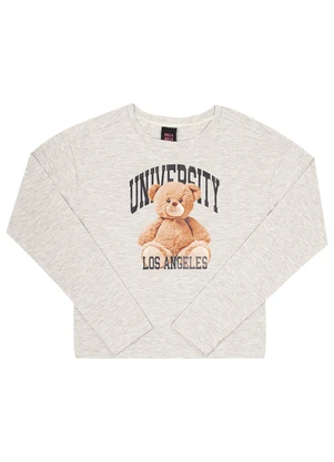 Pulla Bulla - Blusa Juvenil Menina Meia Malha Mescla - PULLA BULLA