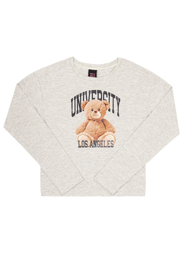 Pulla Bulla - Blusa Juvenil Menina Meia Malha Mescla