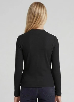 Minty - Blusa Juvenil Ribana e Rebites Preto - MINTY