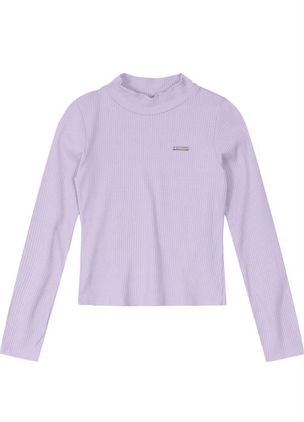 Carinhoso - Blusa Lavanda Canelada Menina