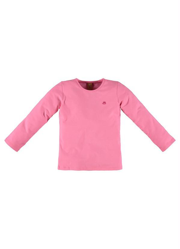 Up Baby - Blusa Longa Infantil em Cotton Rosa 1