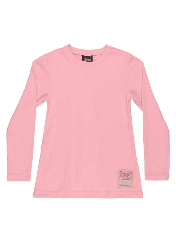Gloss - Blusa Longa Menina Juvenil Rosa 3