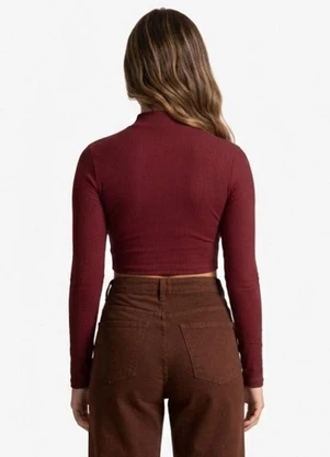 Minty - Blusa Longa Molecotton e Rebites Vermelho - MINTY
