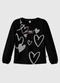 Malwee Kids - Blusa Lovely com Strass Off White - variação: Preto
