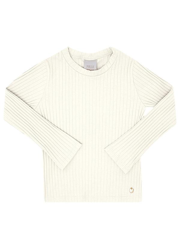Pulla Bulla - Blusa Malha Canelada 9x4 Bege